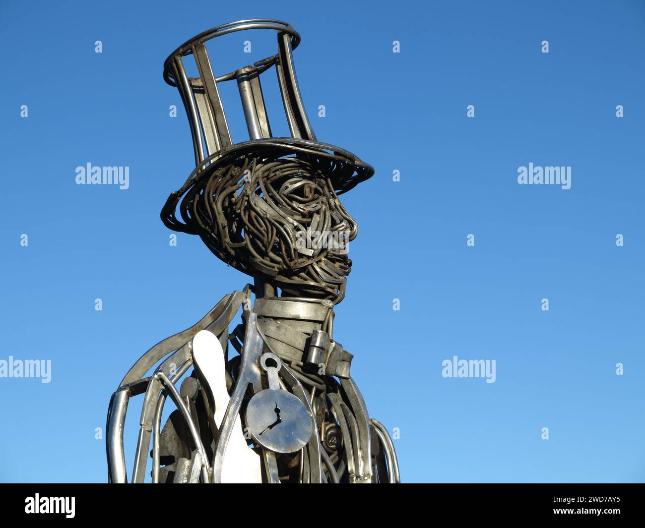 Statua di Henry Pease a Saltburn-by-the-Sea Foto Stock