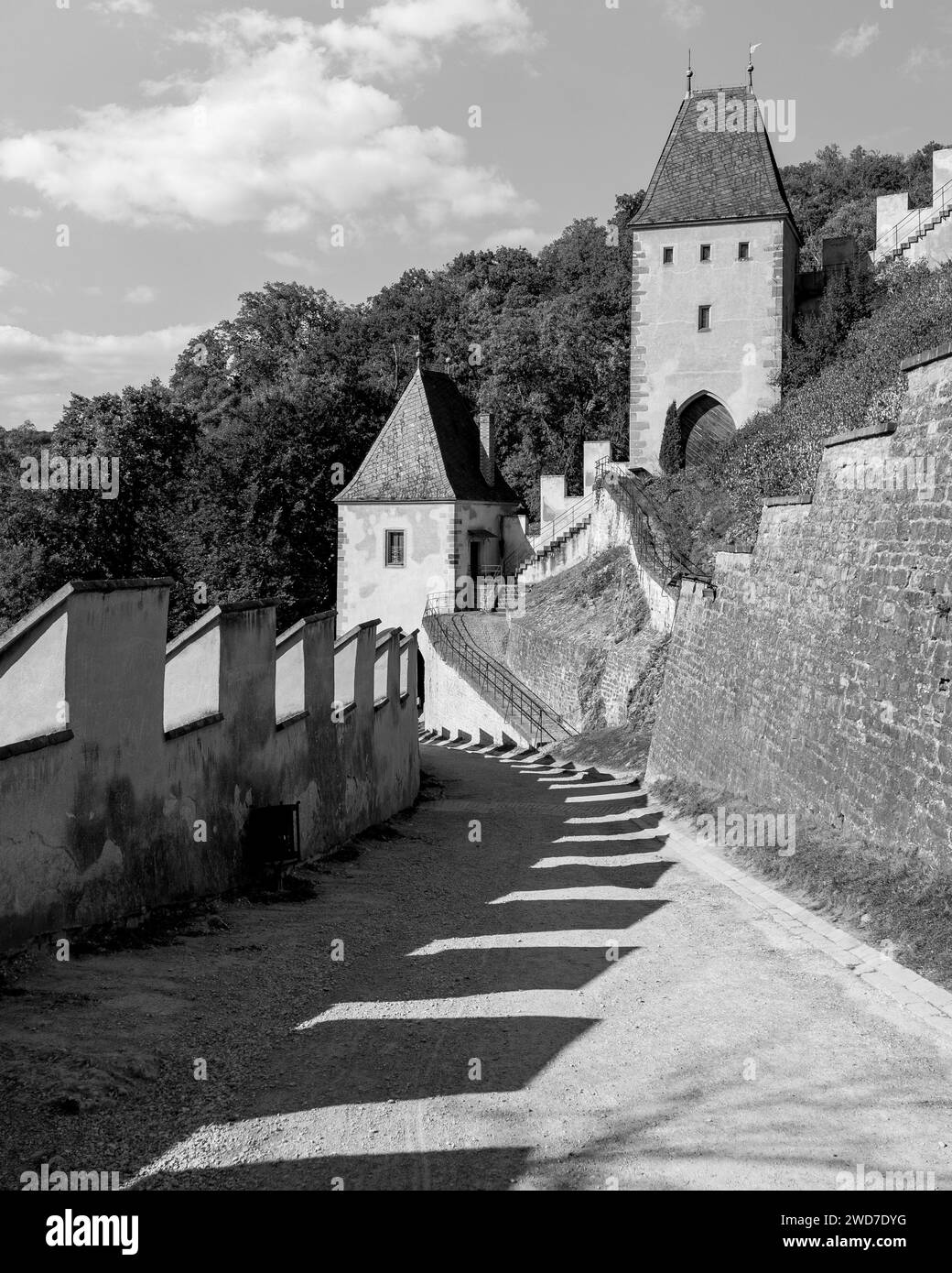 Karlstejn un castello reale medievale; CECHIA Foto Stock