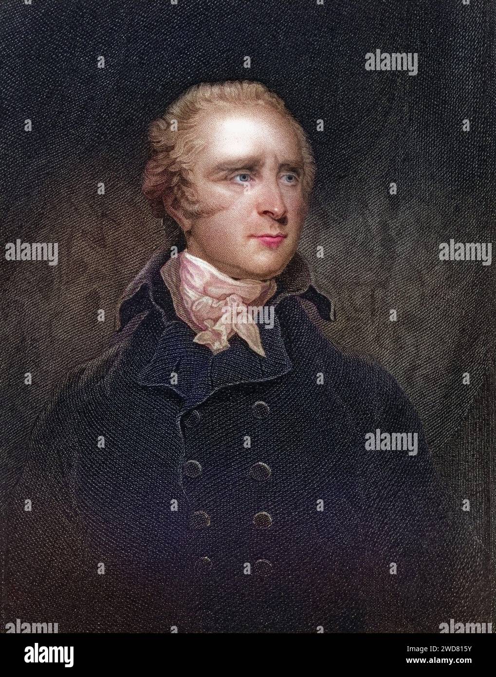 Thomas Grenville, 1755-1846. Collezionista di libri e diplomatico britannico. Inciso da T.A.Dean dopo J.Hoppner.Aus dem Buch National Portrait Gallery volume i pubblicato 1830., Historisch, digital restaurierte Reproduktion von einer Vorlage aus dem 19. Jahrhundert, data record non indicata Foto Stock