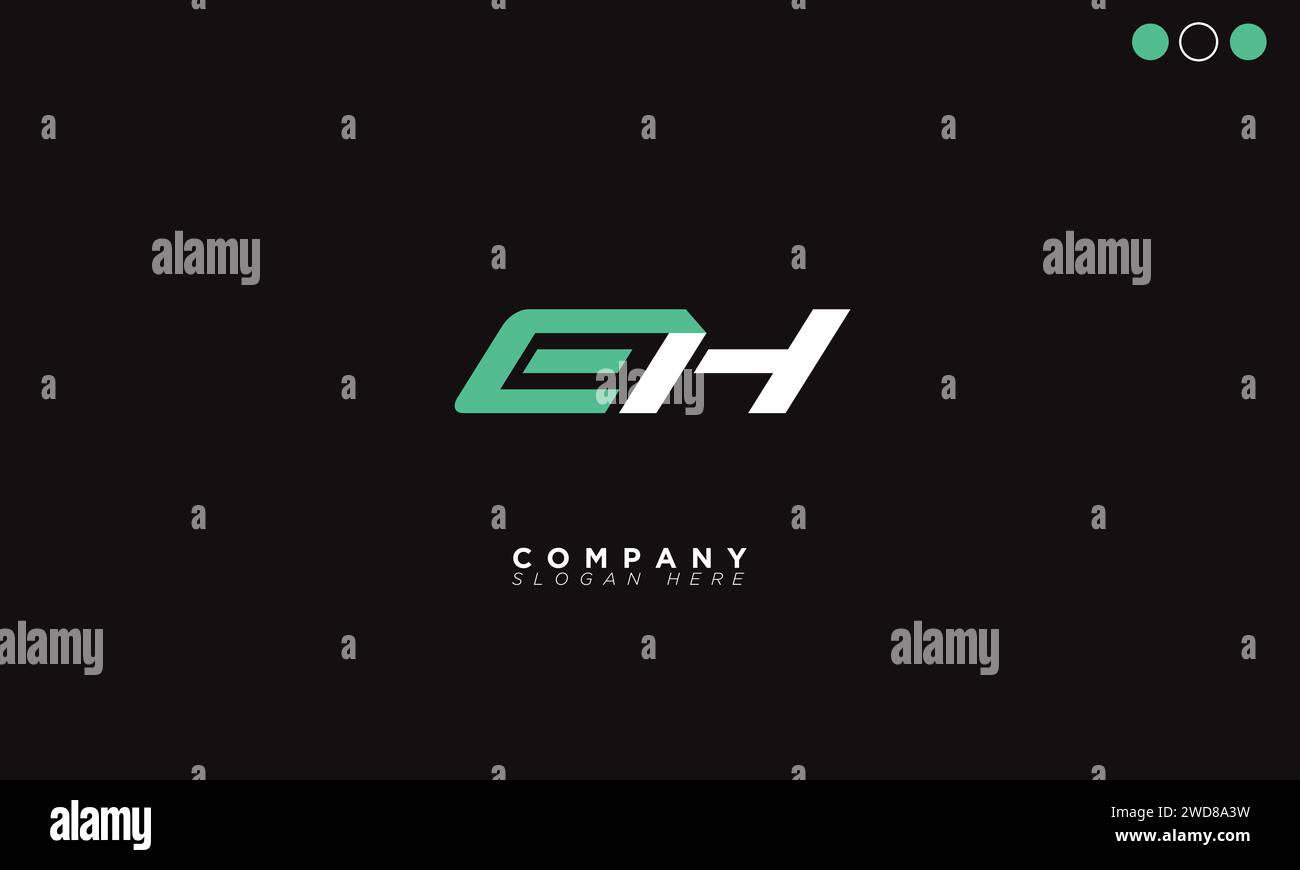 Lettere alfabetiche EH iniziali logo monogramma Illustrazione Vettoriale