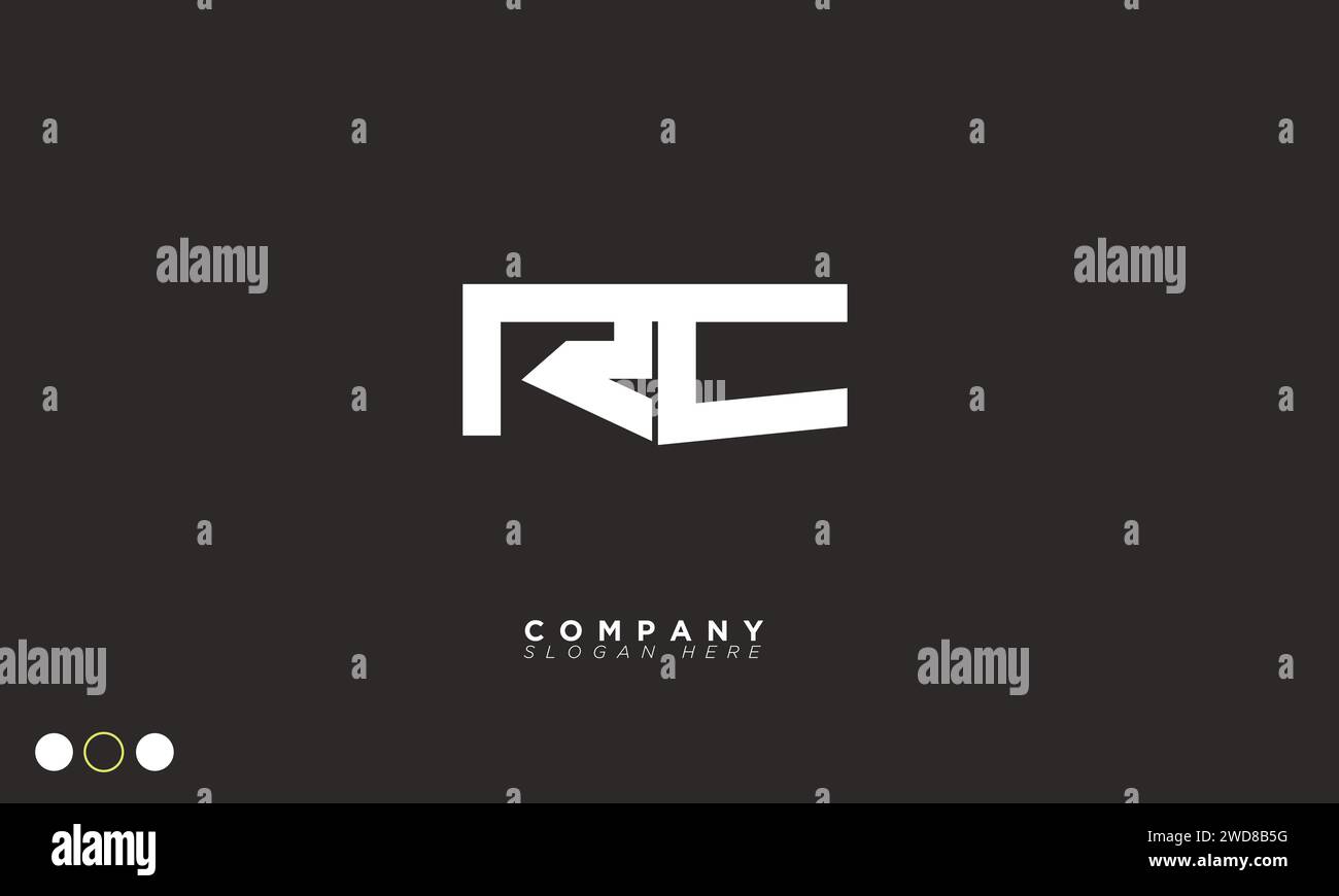 RC lettere alfabetiche iniziali logo monogramma Illustrazione Vettoriale