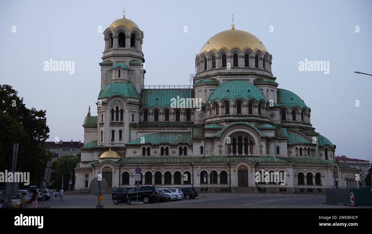 Il St. Cattedrale Alexander Nevsky nel centro di Sofia, Bulgaria Foto Stock