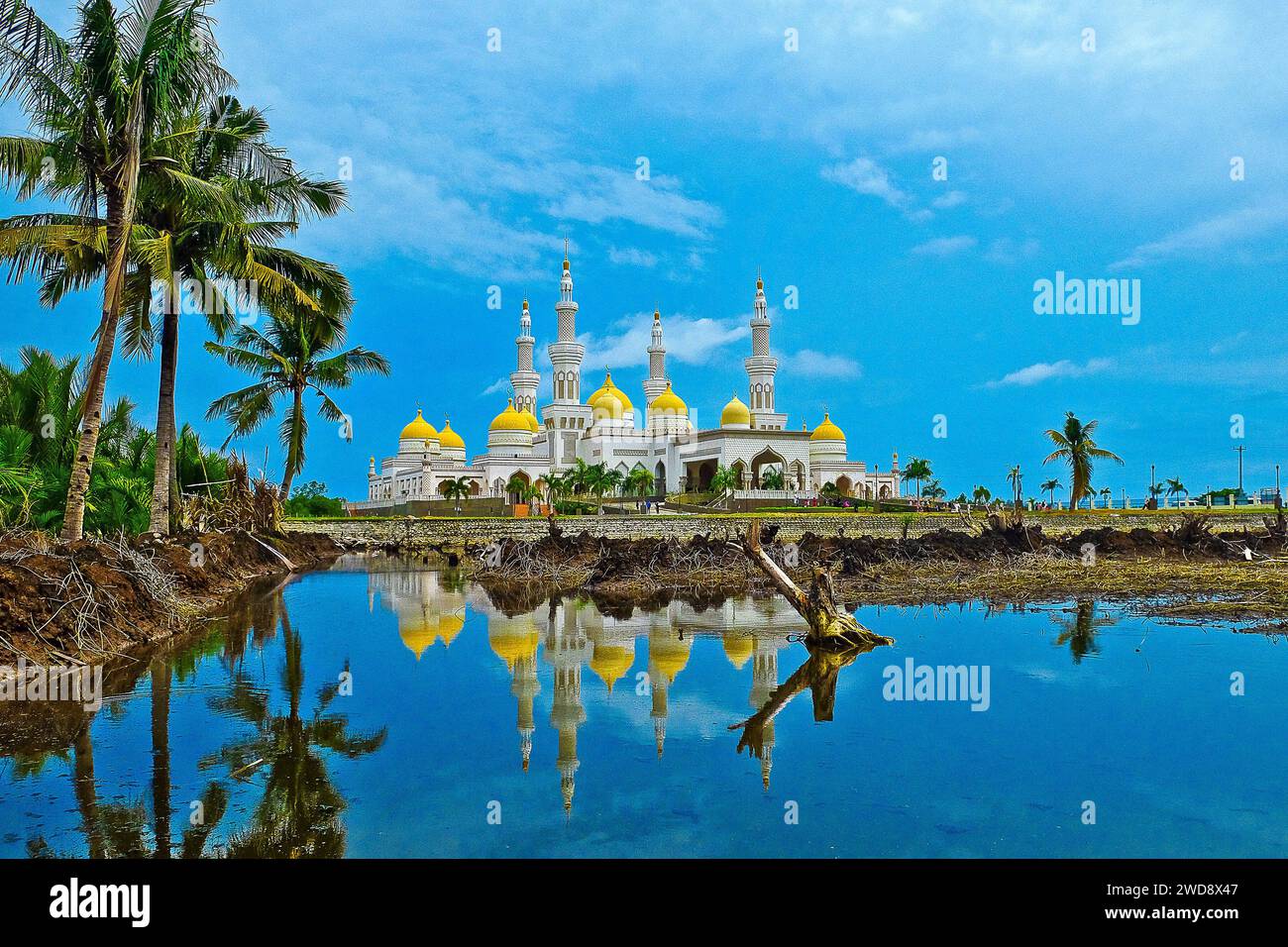La moschea Sultan Haji Hassanal Bolkiah, conosciuta anche come la grande Moschea di Cotabato, si trova nella città di Cotabato. Foto Stock