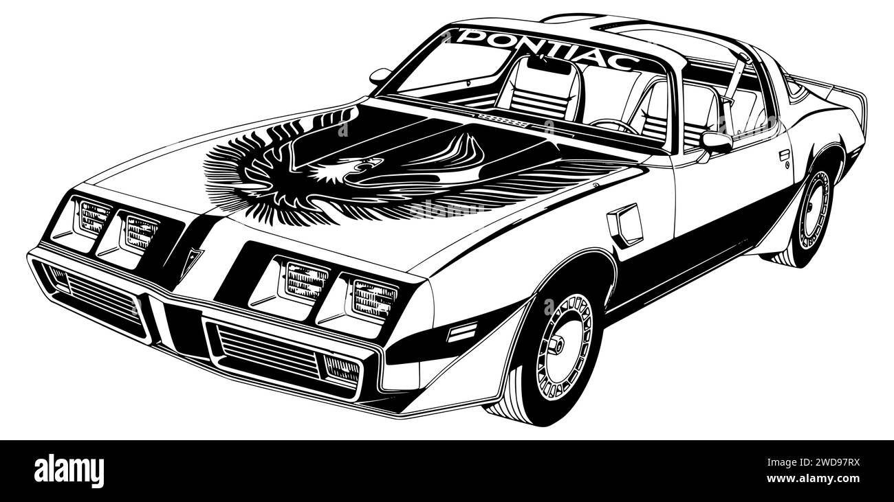1980 Pontiac Turbo Trans AM Illustrazione Vettoriale