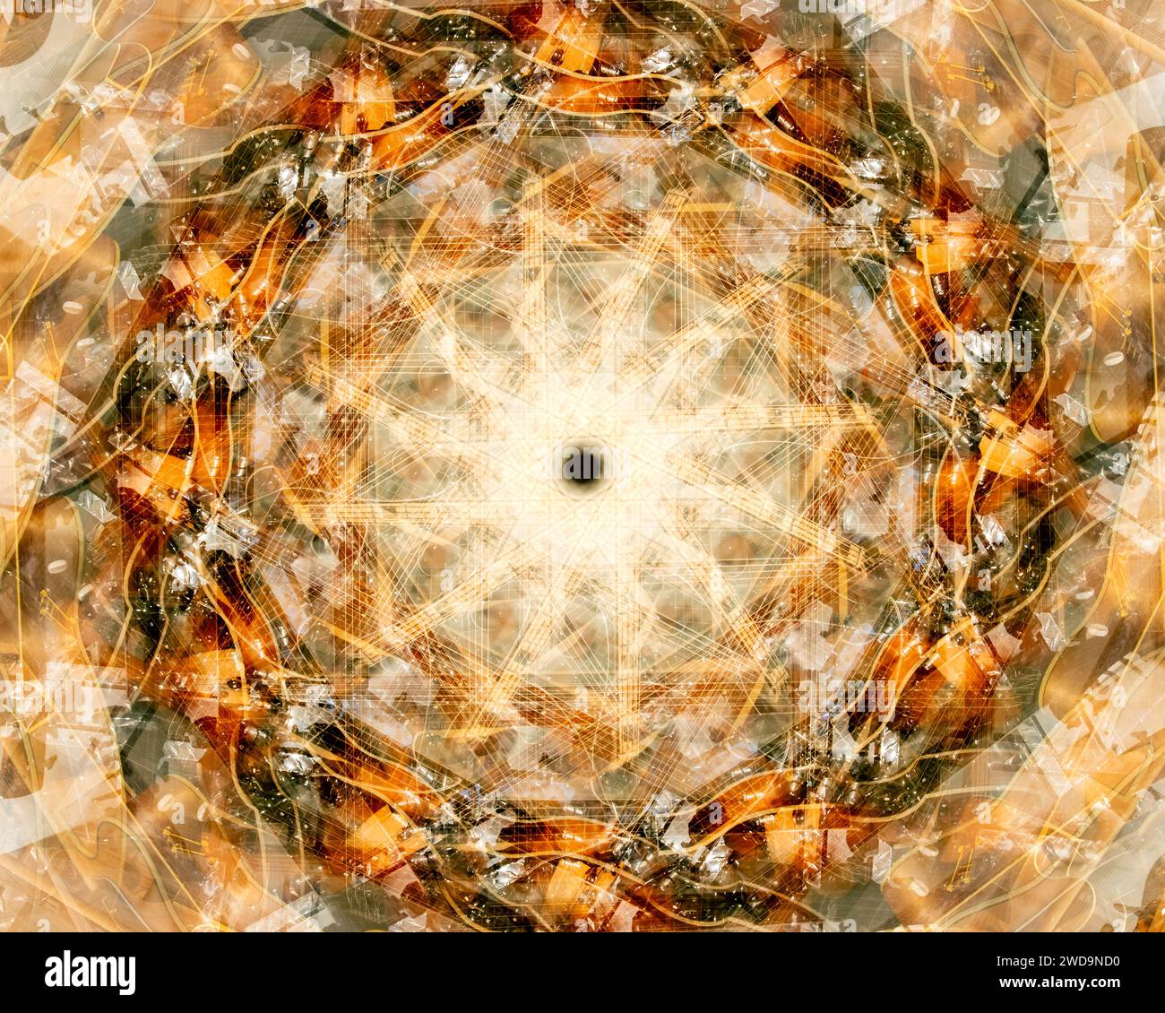 Fotografia astratta ICM di più strumenti musicali Foto Stock