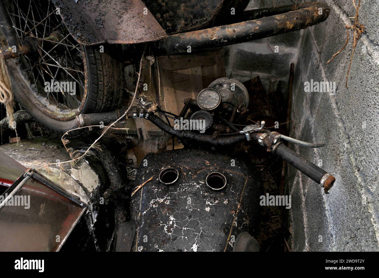 Brough Superior Barn-Find Foto Stock