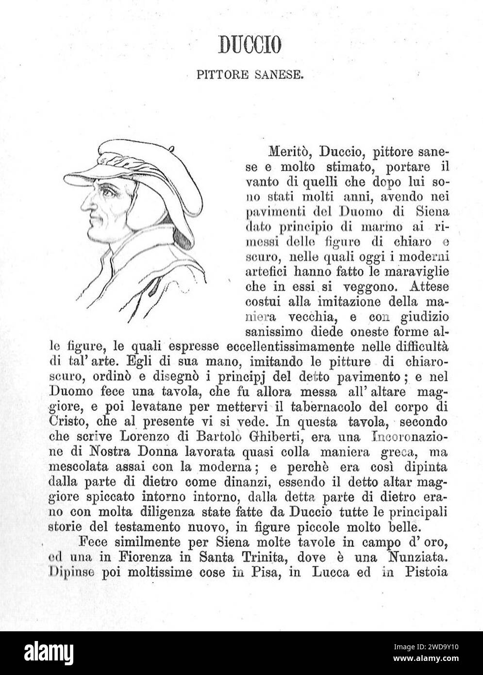 1913-Vasari-le-vite-pag-0191-Duccio. Foto Stock