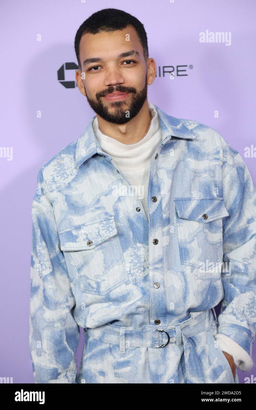 Utah. 18 gennaio 2024. Justice Smith Film Festival Premiere Screening for i SAW THE TV GLOW Premiere al Sundance Film Festival Library Center Theatre 2024, Park City, Utah, 18 gennaio 2024. Crediti: JA/Everett Collection/Alamy Live News Foto Stock