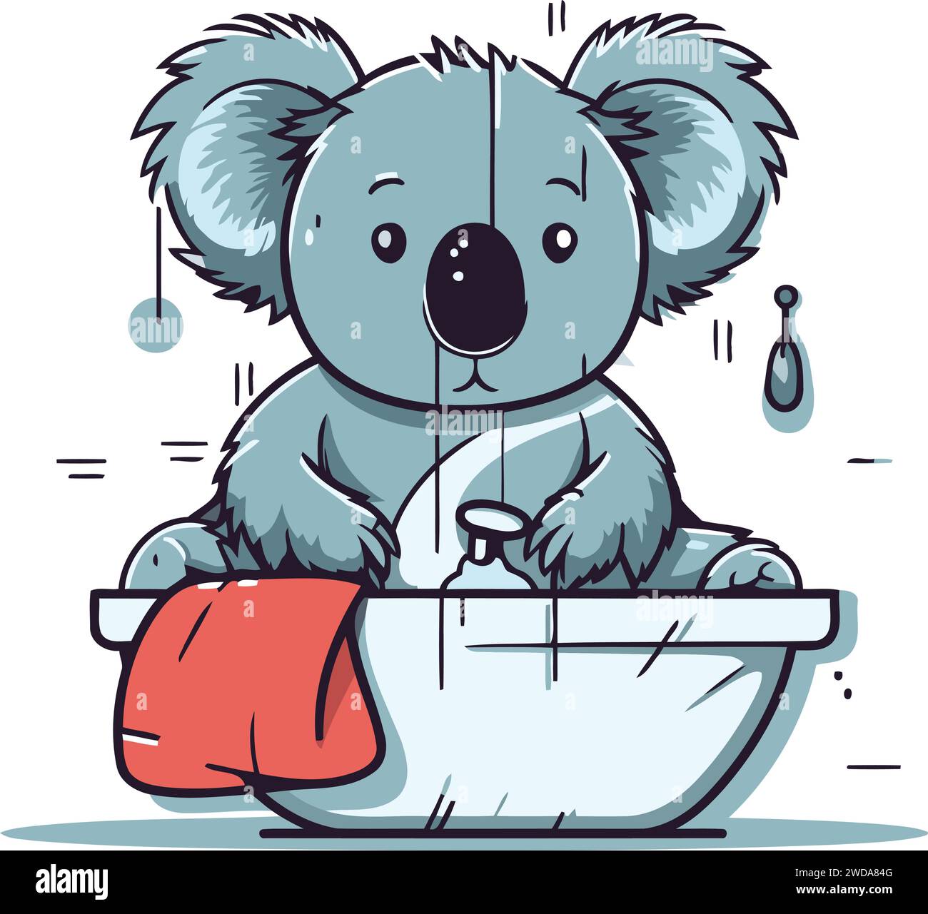 Asciugamano da spiaggia Koala Cartoon, asciugamani da bagno grandi