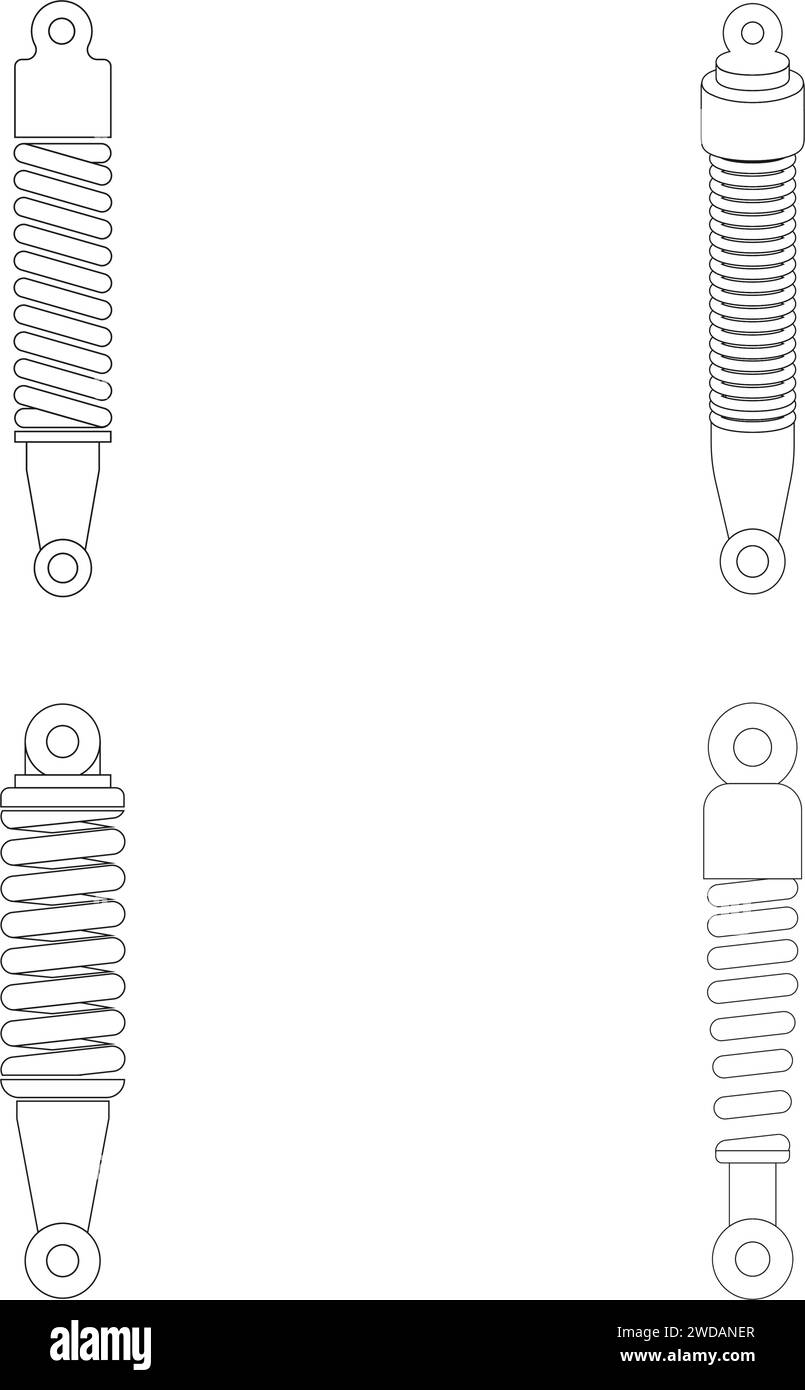 icona dell'ammortizzatore disegno illustrativo vettoriale Illustrazione Vettoriale
