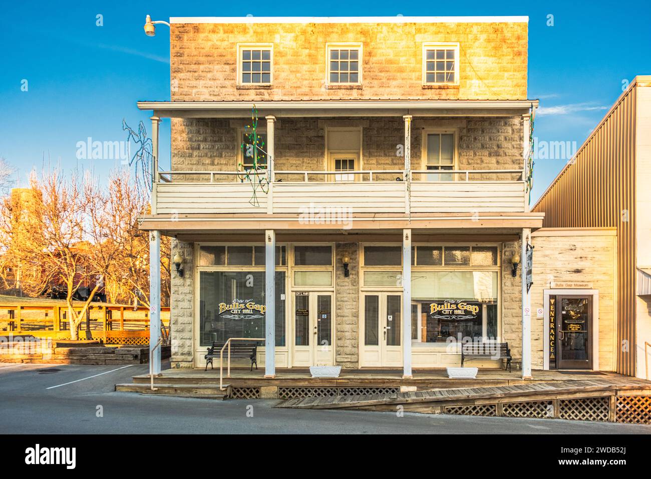 Bulls Gap City Hall nel centro di Bulls Gap, Tennessee Foto Stock