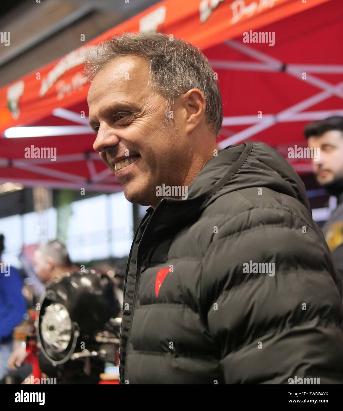 Verona, Italia. 19 gennaio 2024. Loris Capirossi ospite nella prima giornata della sedicesima edizione del Motor Bike expo, importante evento motoristico di inizio anno Credit: Independent Photo Agency/Alamy Live News Foto Stock