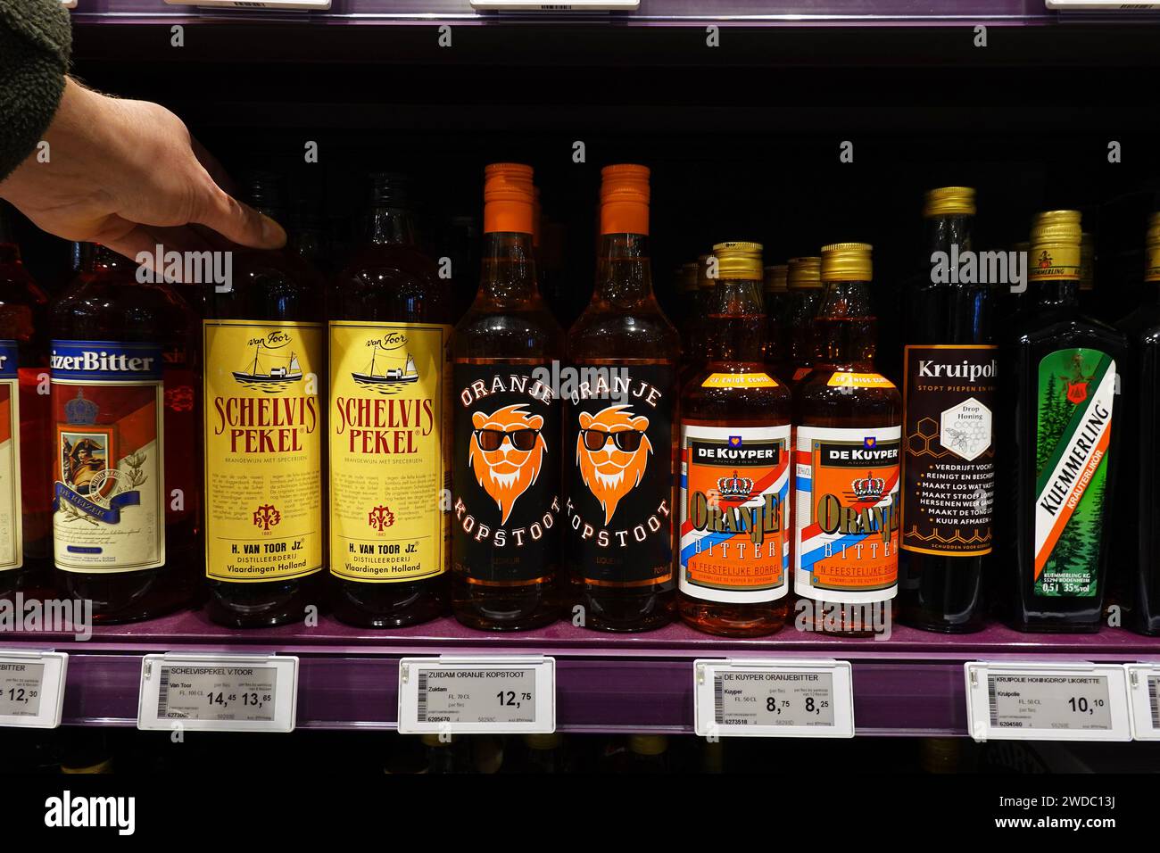 Liquori olandesi in un negozio Foto Stock