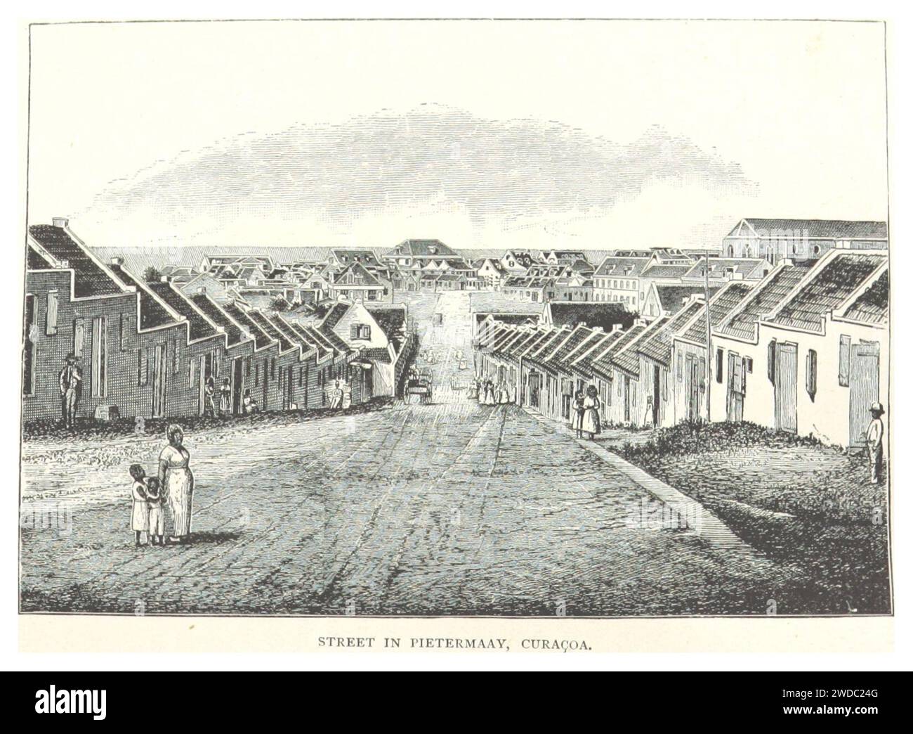 Curaao, via a Pietermaai, Pietermaay, Curaca'. Foto Stock