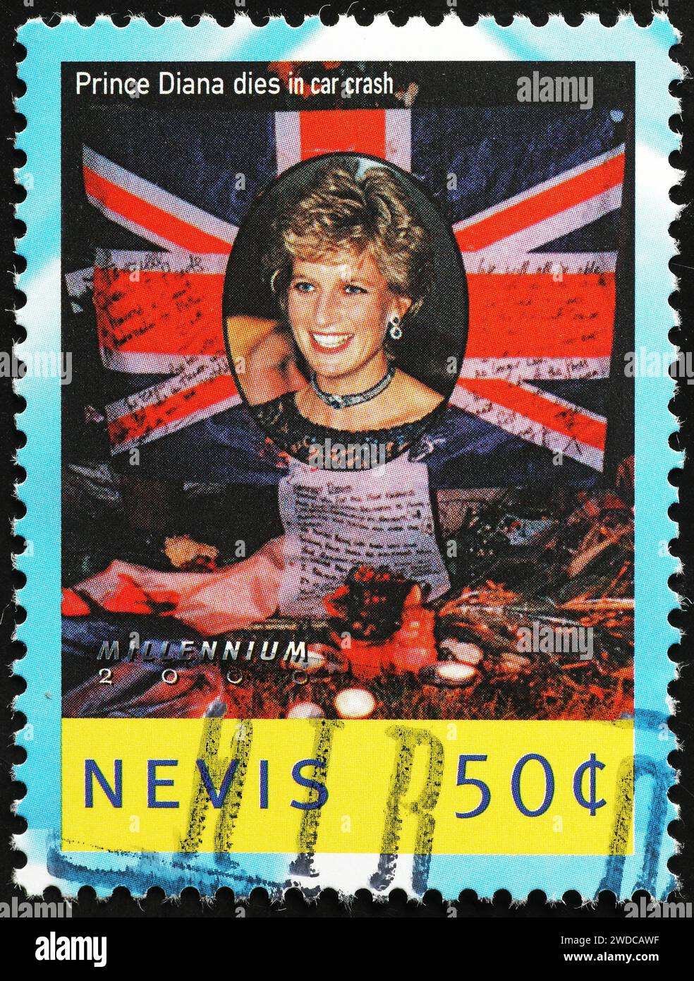 Morte della principessa Diana ricordata sul francobollo Foto Stock