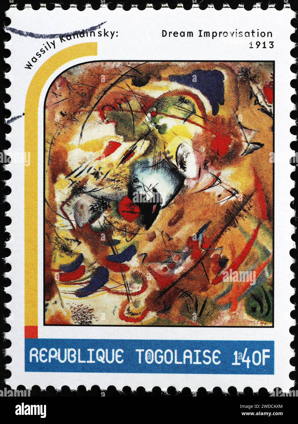 "Dream Improvisation" di Wassily Kandinsky su francobollo Foto Stock