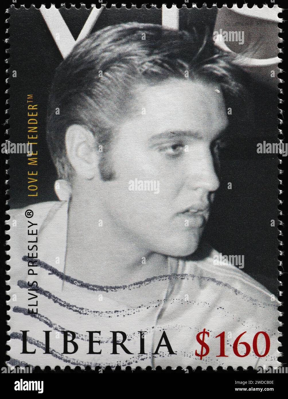 Elvis Presley in "Love me Tender" su francobollo Foto Stock