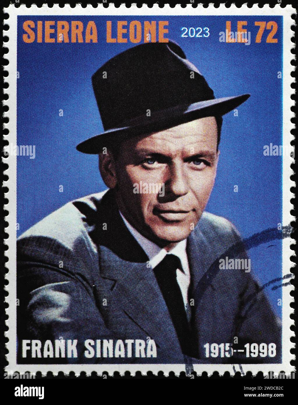 Frank Sinatra sul francobollo della Sierra Leone Foto Stock