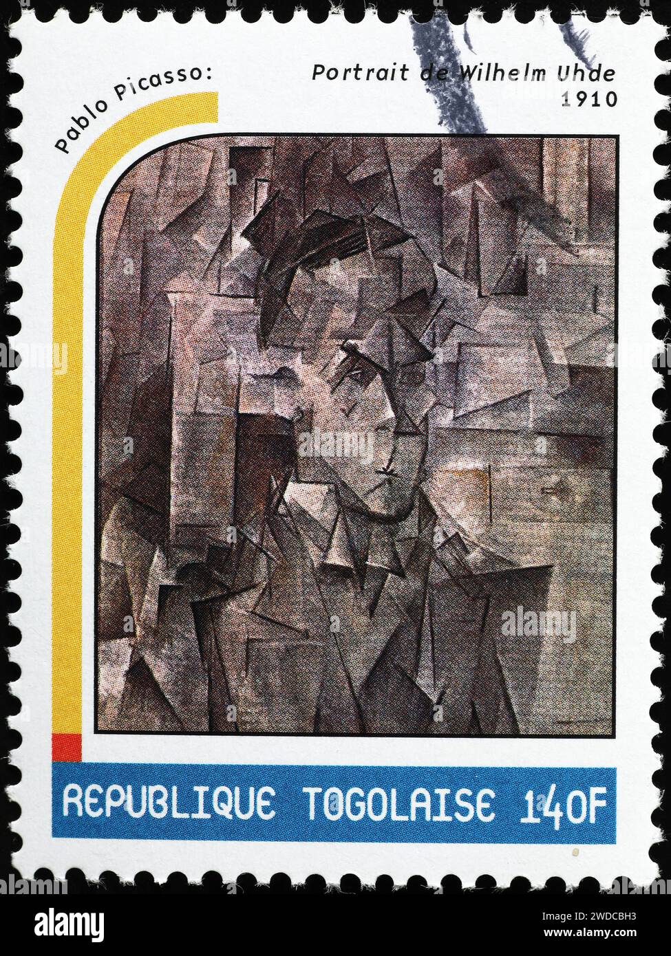 "Ritratto di Wilhelm Uhde" di Pablo Picasso su francobollo Foto Stock