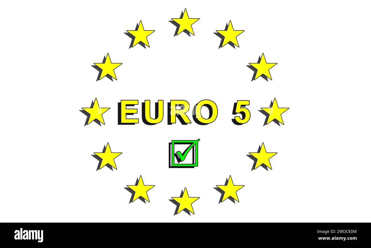 ok Euro 5, per le vetture con motori a benzina o diesel con meno dell'approvazione Euro 7, verrà introdotto un blocco sull'aggiunta di nuovi livelli di emissioni. La Commissione europea Foto Stock