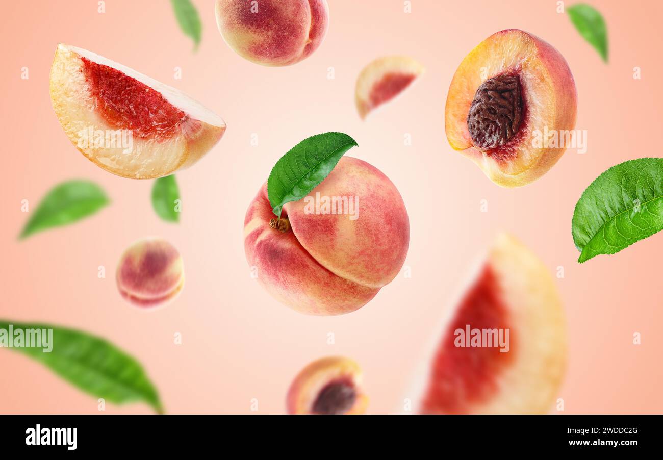 pesca con strato di sfondo rosa isolato Foto Stock
