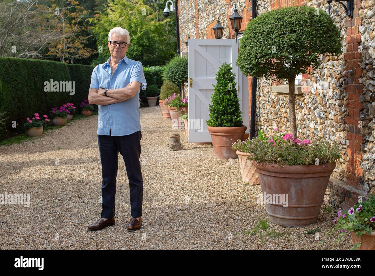 Ken Follett, casa di campagna, l'Old Rectory, a Knebworth, vicino a Stevenage, Hertfordshire. Foto Stock
