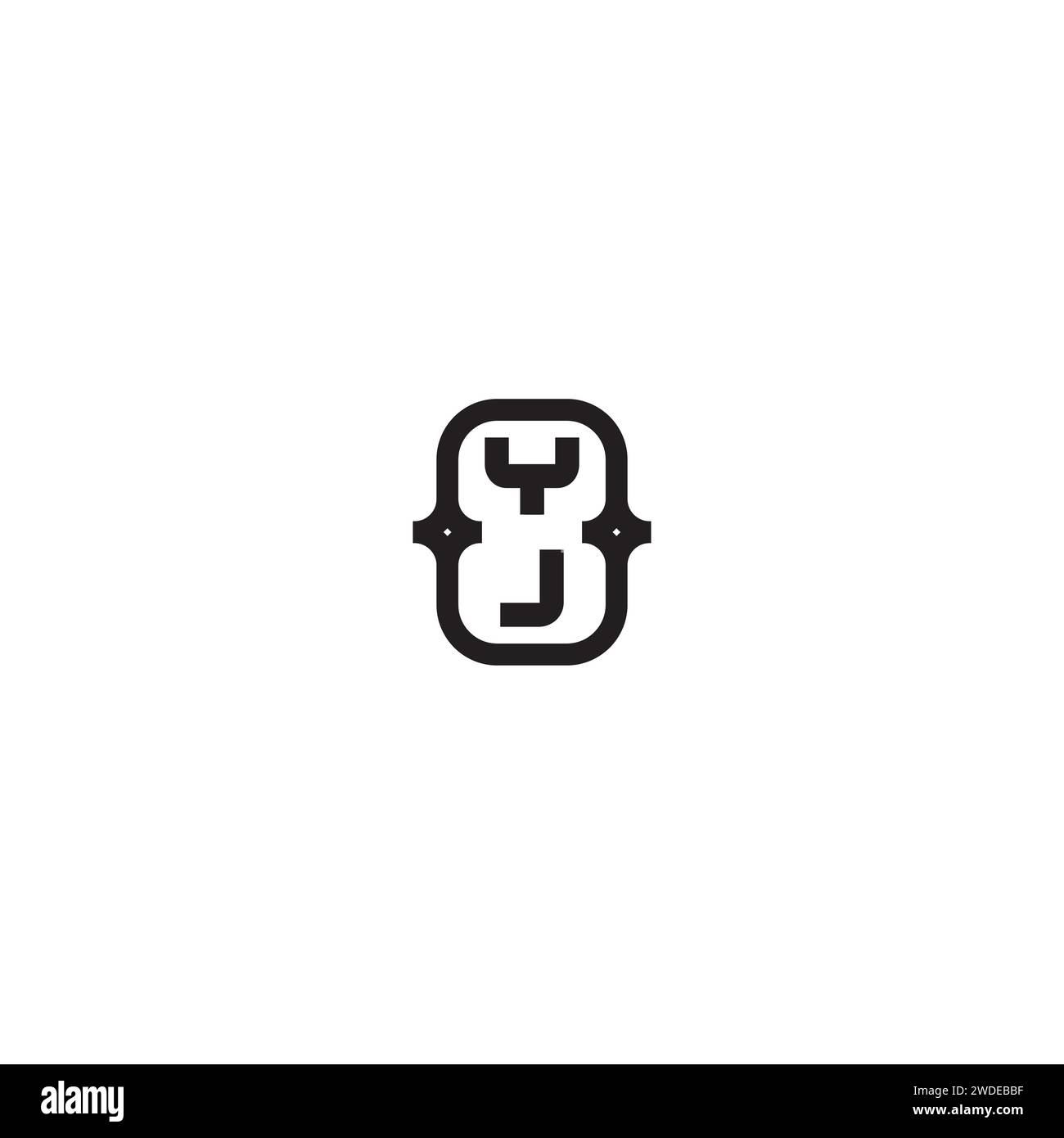 YJ line audace concetto di design professionale di alta qualità che consente di stampare bene su qualsiasi supporto di stampa Illustrazione Vettoriale