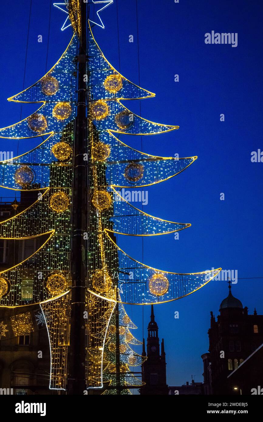 Glasgow City Christmas Lights, Scozia Foto Stock