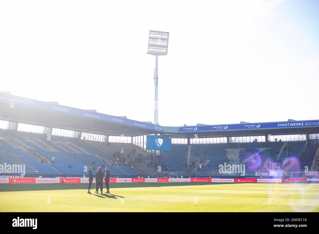 Bochum, Deutschland. 20 gennaio 2024. Stadion bis zum Spiel 1. Fussball Bundesliga: VFL Bochum - VfB Stuttgart; Vonovia Ruhrstadion, Bochum, 20.01.2024 REGOLAMENTI DFL VIETANO QUALSIASI USO DI FOTOGRAFIE COME SEQUENZE DI IMMAGINI E/O QUASI-VIDEO/dpa/Alamy Live News Foto Stock