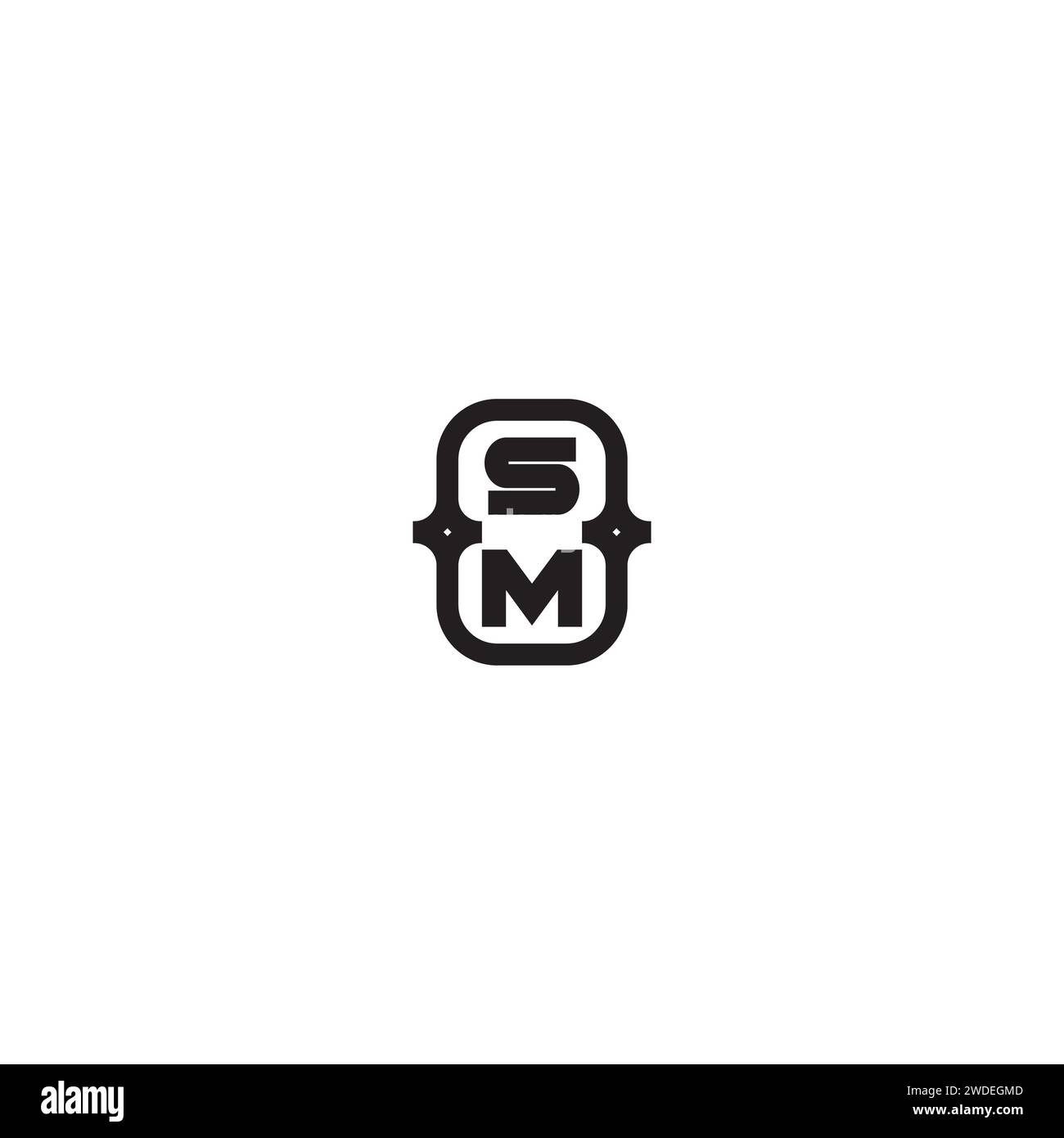 Concetto audace SM line in un design professionale di alta qualità che consente di stampare bene su qualsiasi supporto di stampa Illustrazione Vettoriale