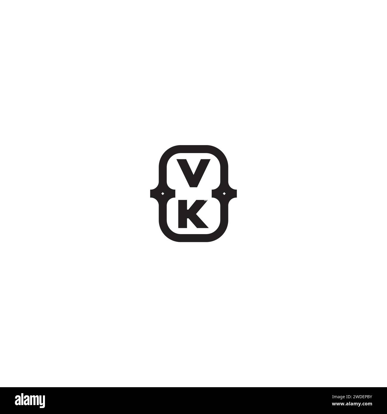 VK line audace concetto di design professionale di alta qualità che consente di stampare bene su qualsiasi supporto di stampa Illustrazione Vettoriale