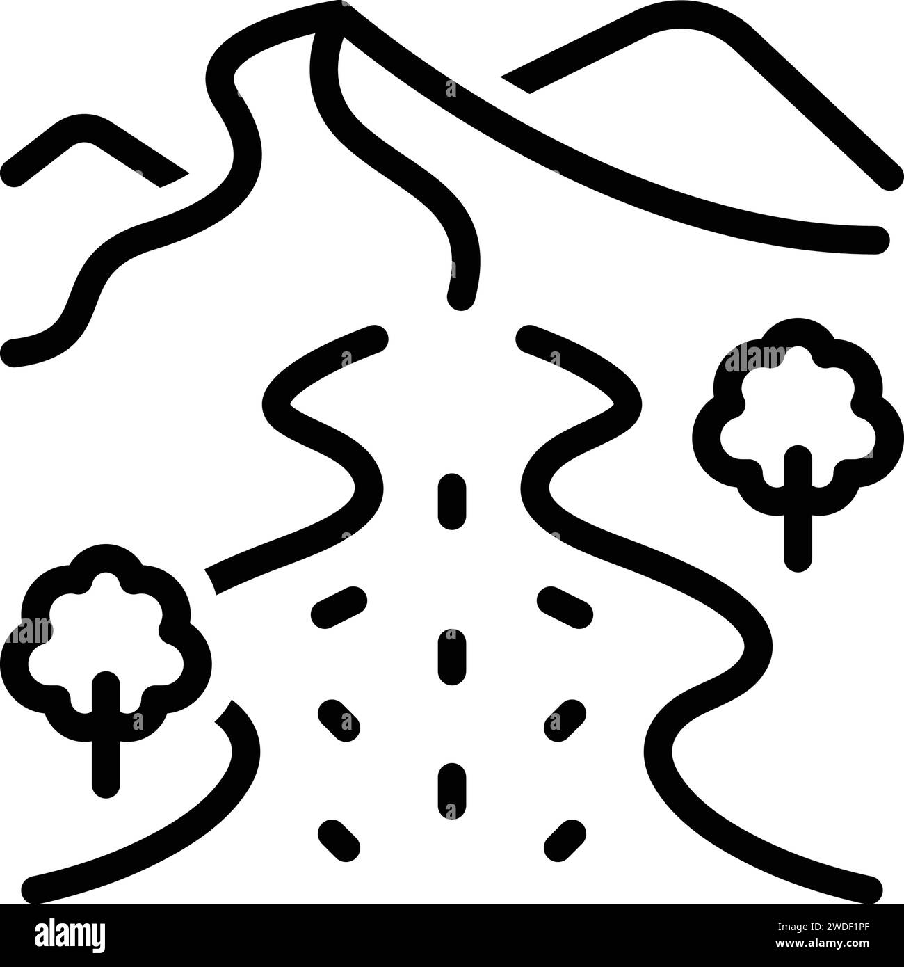 Icona per il lungofiume, litorale Illustrazione Vettoriale