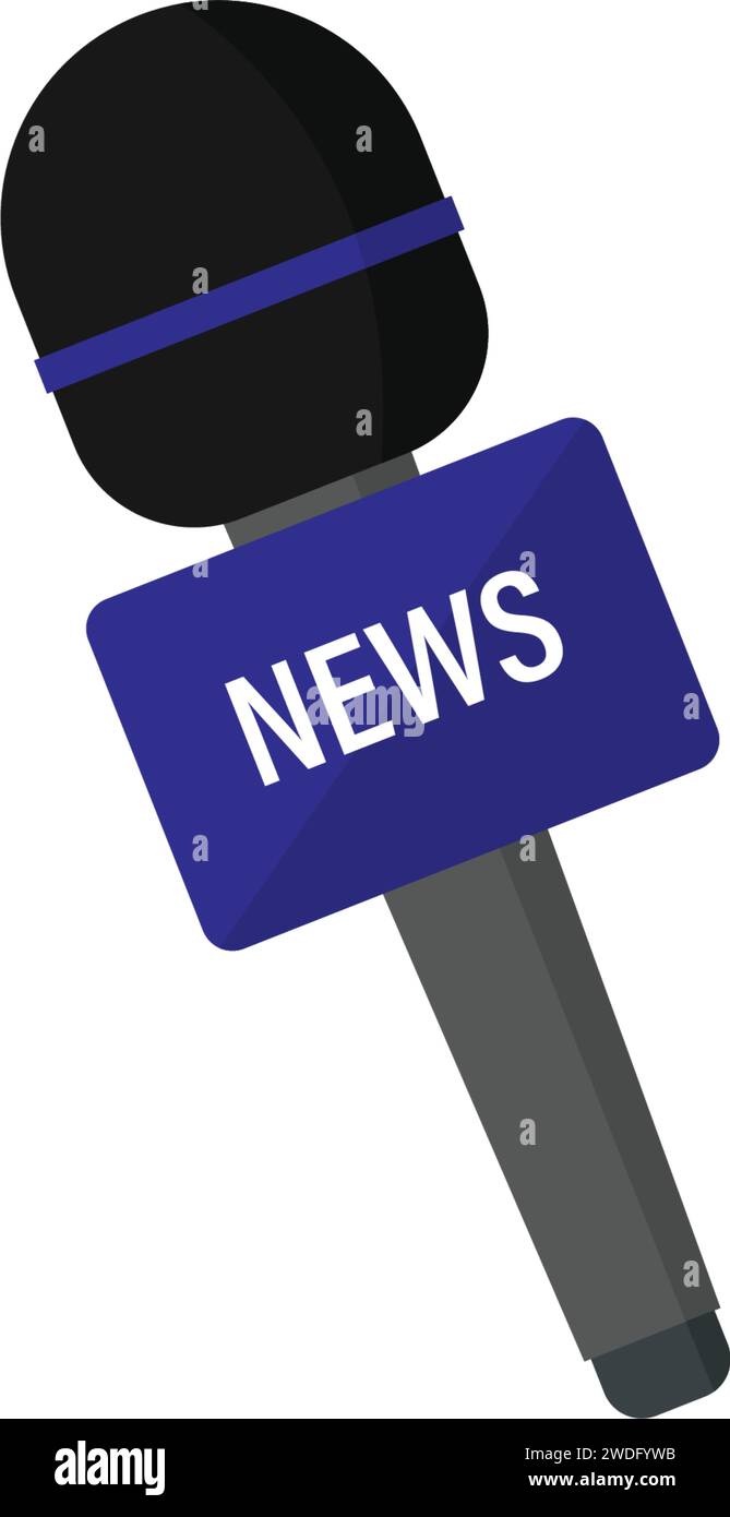 Microphone News Blue Illustrazione Vettoriale