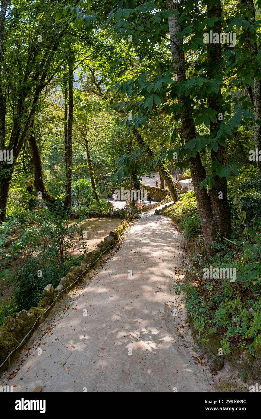 Sintra, Portogallo - 14 settembre 2023. Giardino Quinta da Regaleira Foto Stock