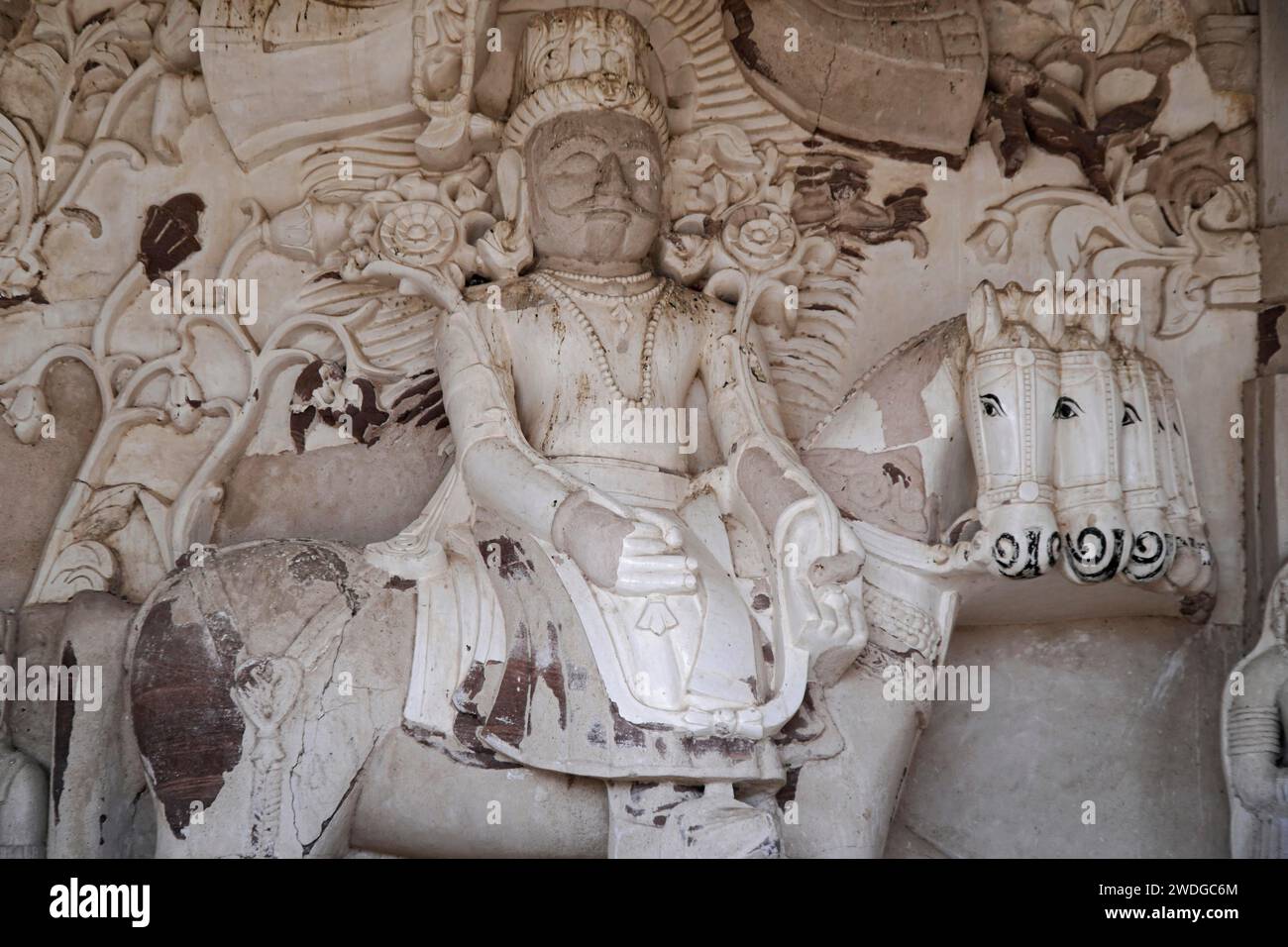 Statua nella sala degli Eroi, Mandor, vicino a Jodhpur, Rajasthan, India Foto Stock