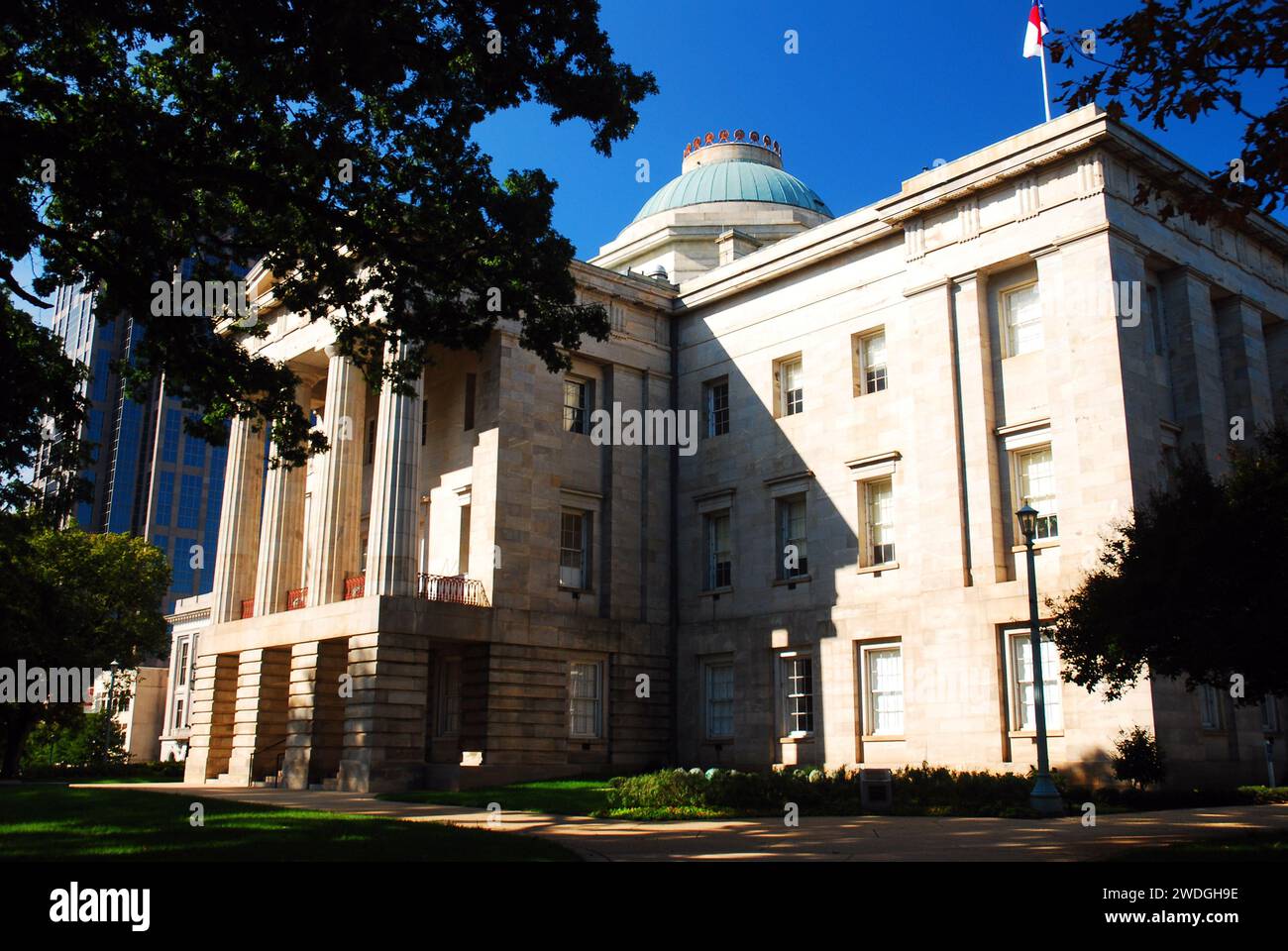 Il Campidoglio della Carolina del Nord, a Raleigh, è il centro del governo e della vita politica dello stato. Foto Stock