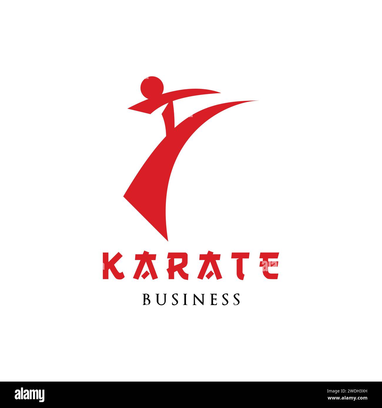 Icona Karate modello di design con logo Illustrazione Vettoriale