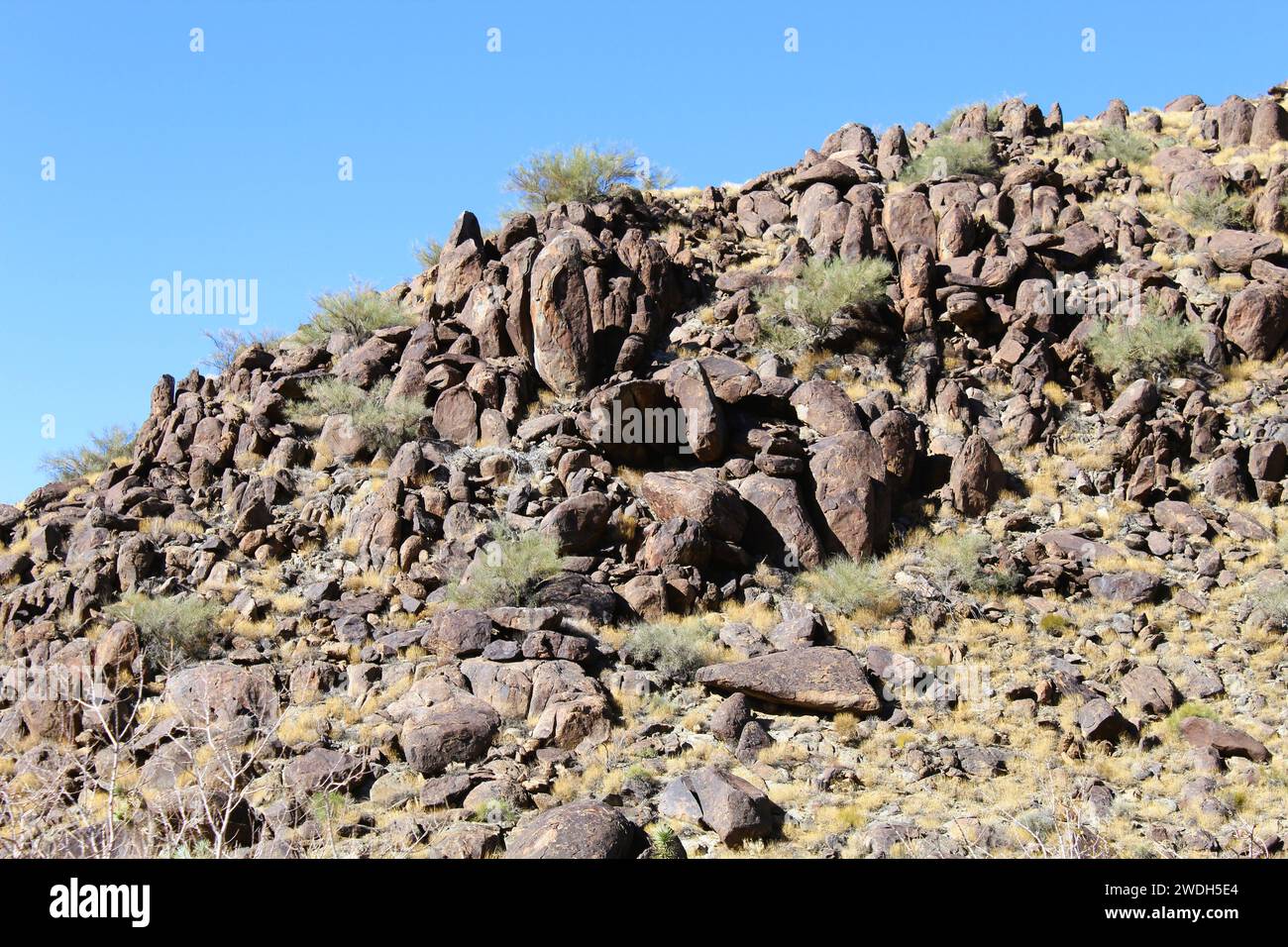 Terreno roccioso, monti Hualapai, terreno desertico, colline desertiche Foto Stock