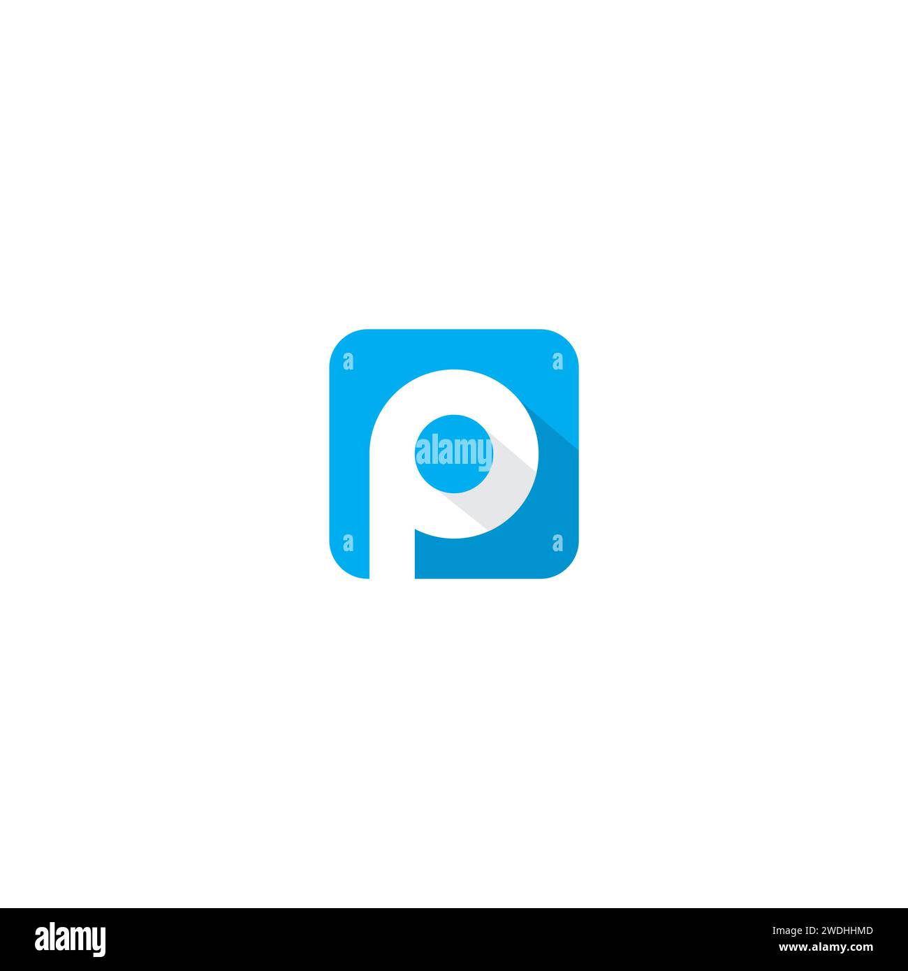 Icona P Logo. Vettore logo Letter P. Illustrazione Vettoriale