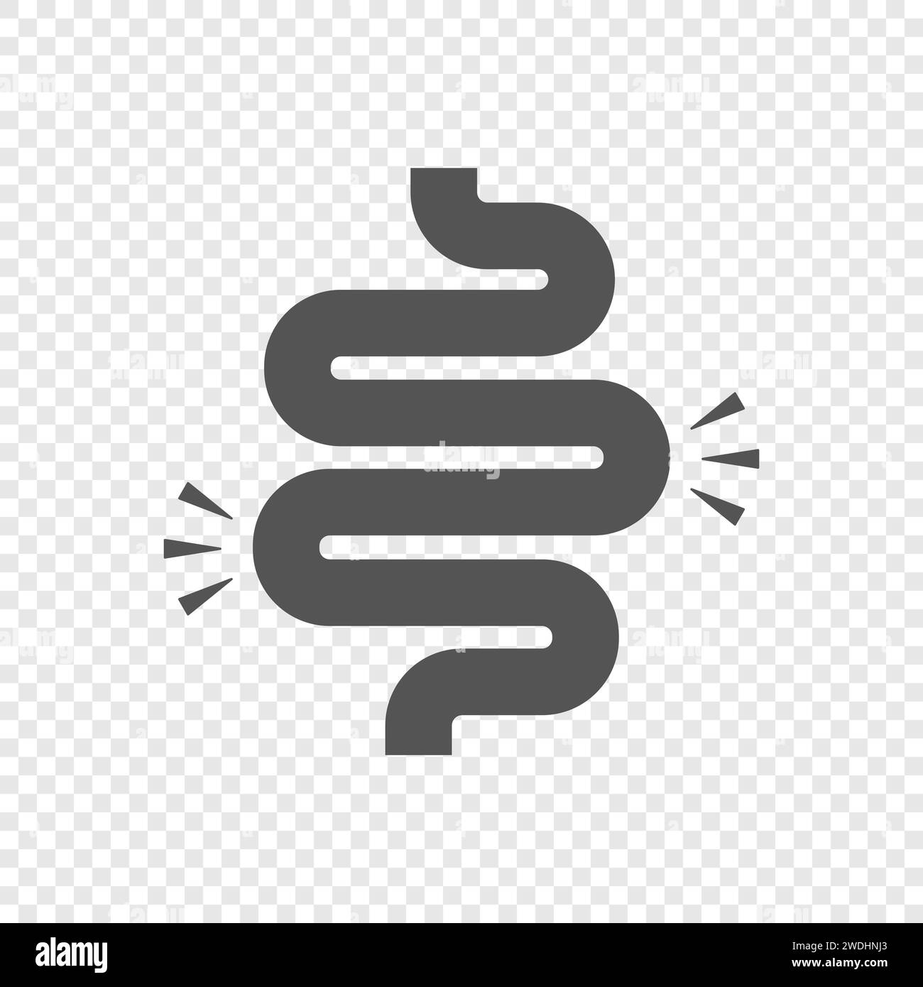 Icona del sistema digestivo. Icona del vettore colite Illustrazione Vettoriale