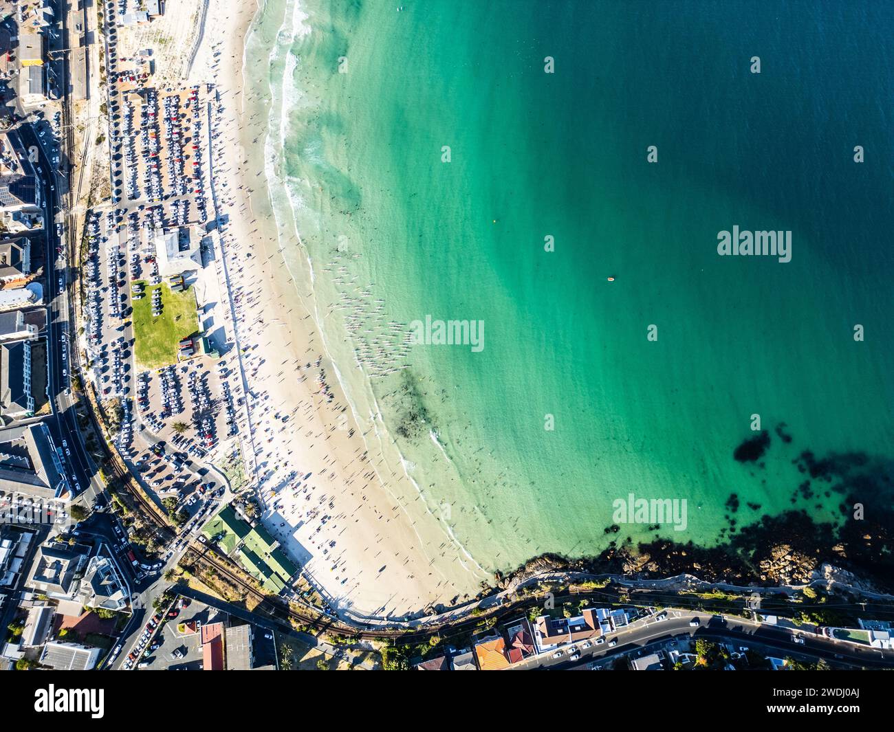 Sea Dog Weekluy Surfski Race a Fish Hoek, Sud Africa Foto Stock