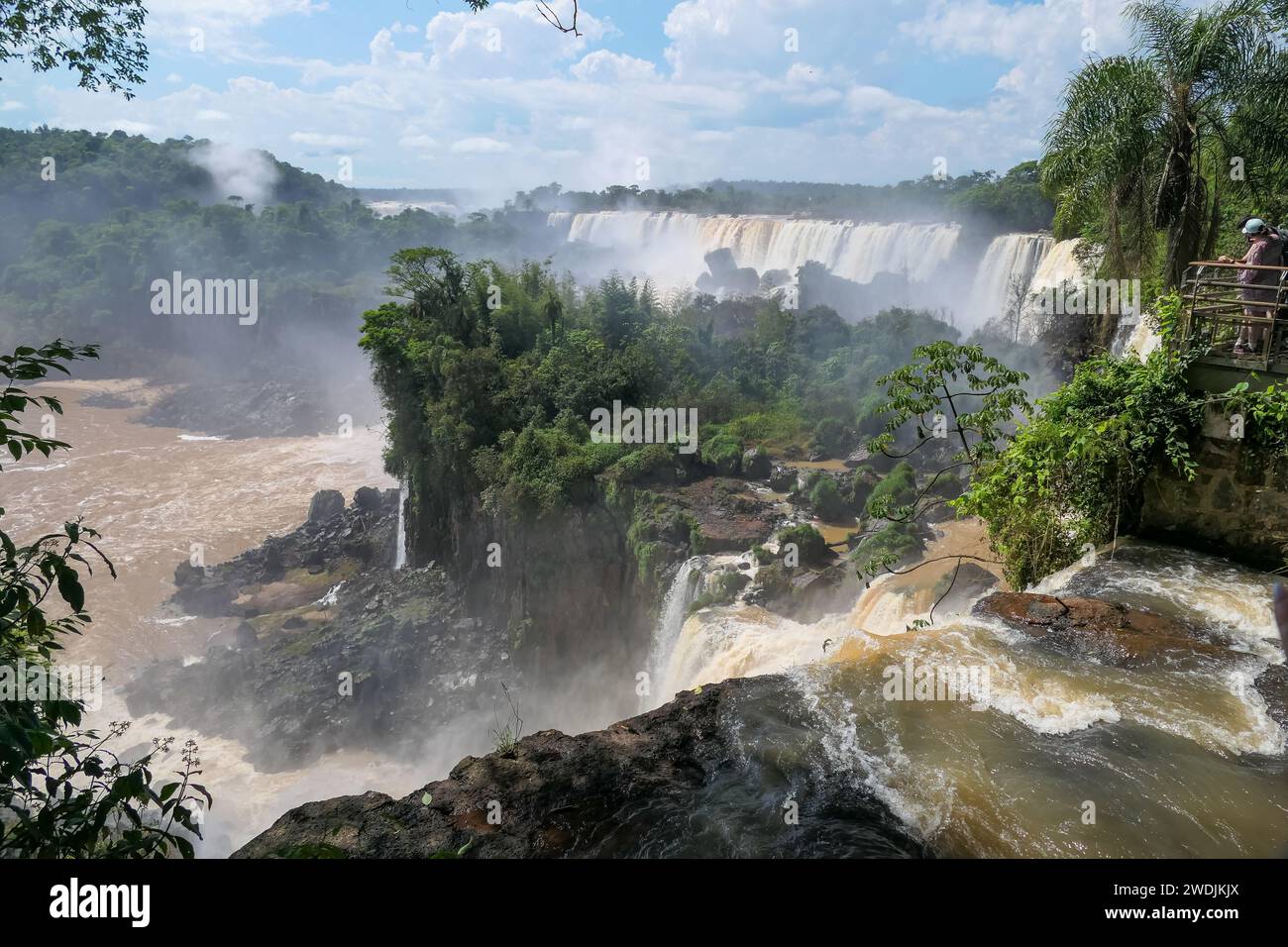 Parco nazionale di Iguazu, Argentina. Cascate dell'Iguazu - circuito superiore (Superior) Foto Stock