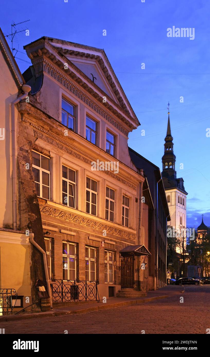 Strada Vecchia di Tallinn. Estonia Foto Stock