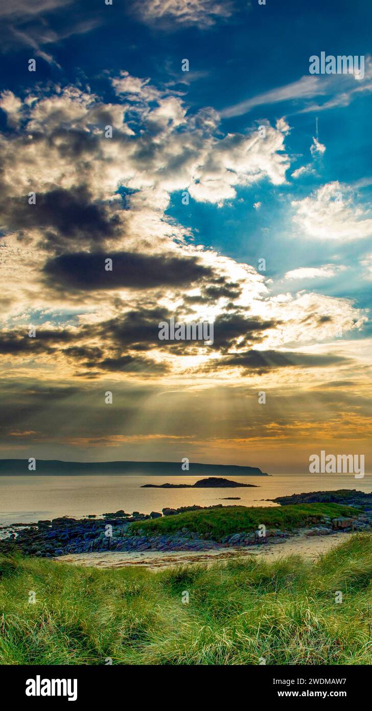 Tramonto a Cruit Island, contea di Donegal, Irlanda Foto Stock