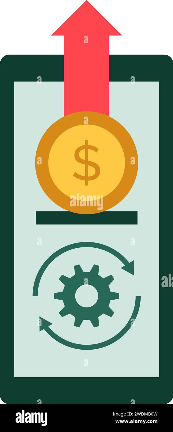 Icona di addebito diretto sul conto bancario Illustrazione Vettoriale