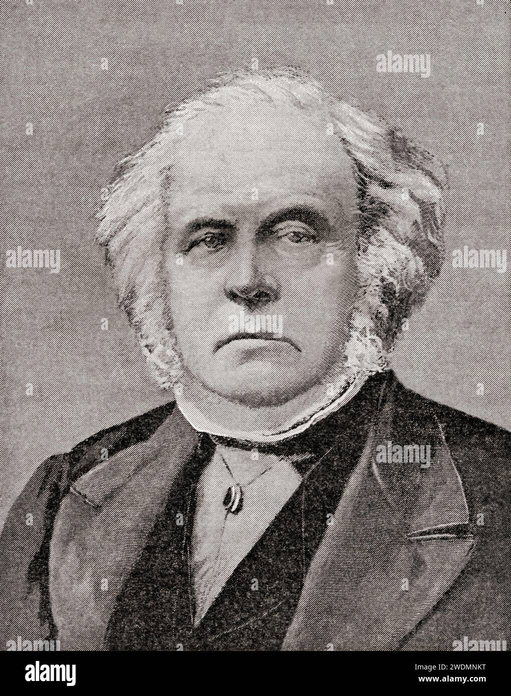 John Bright, 1811 - 1889. Lo statista radicale e liberale britannico, promotore delle politiche di libero scambio. Da History of England, pubblicato nel 1907 Foto Stock