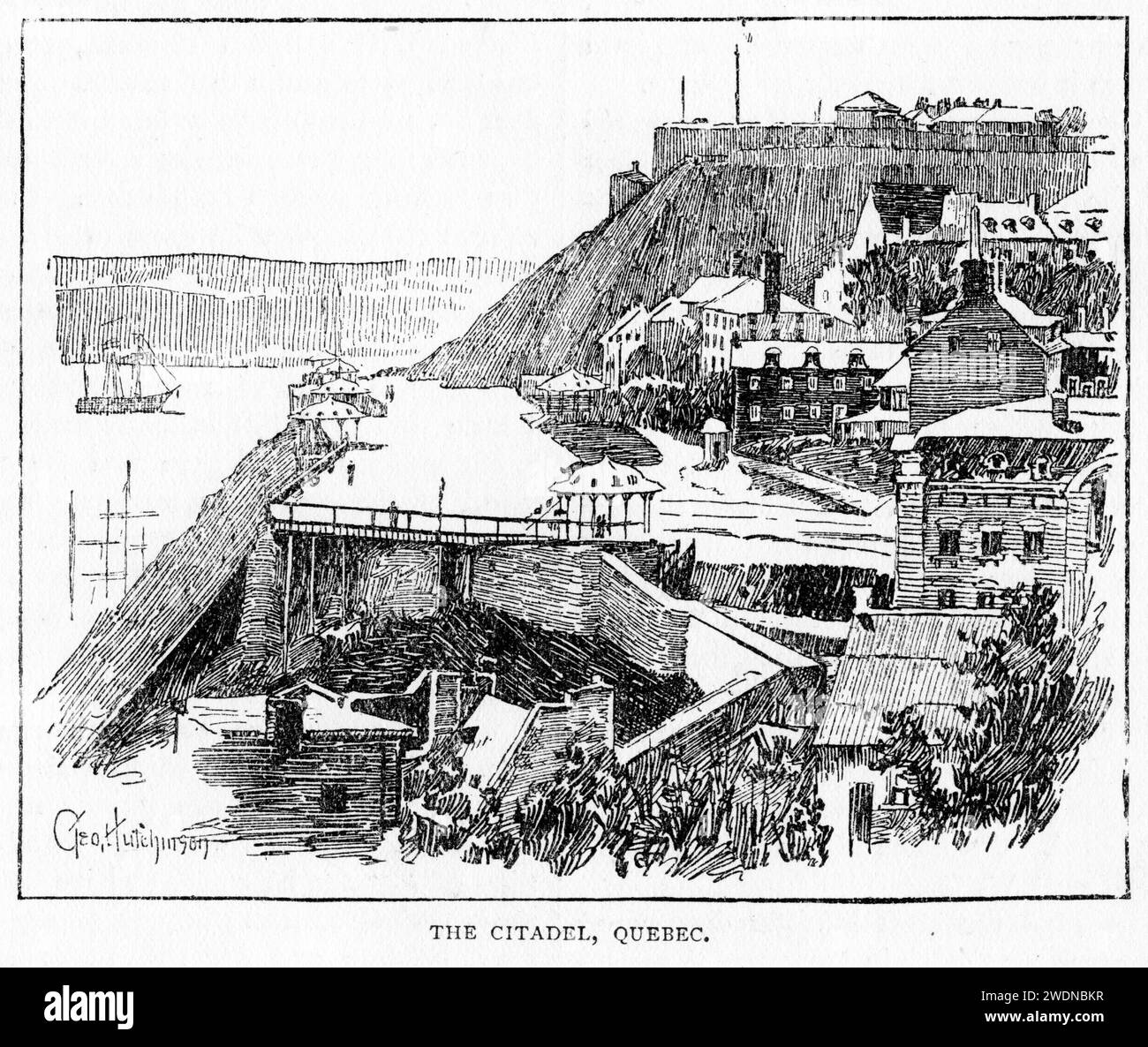 Incisione della Cittadella, Quebec, Canada Foto Stock