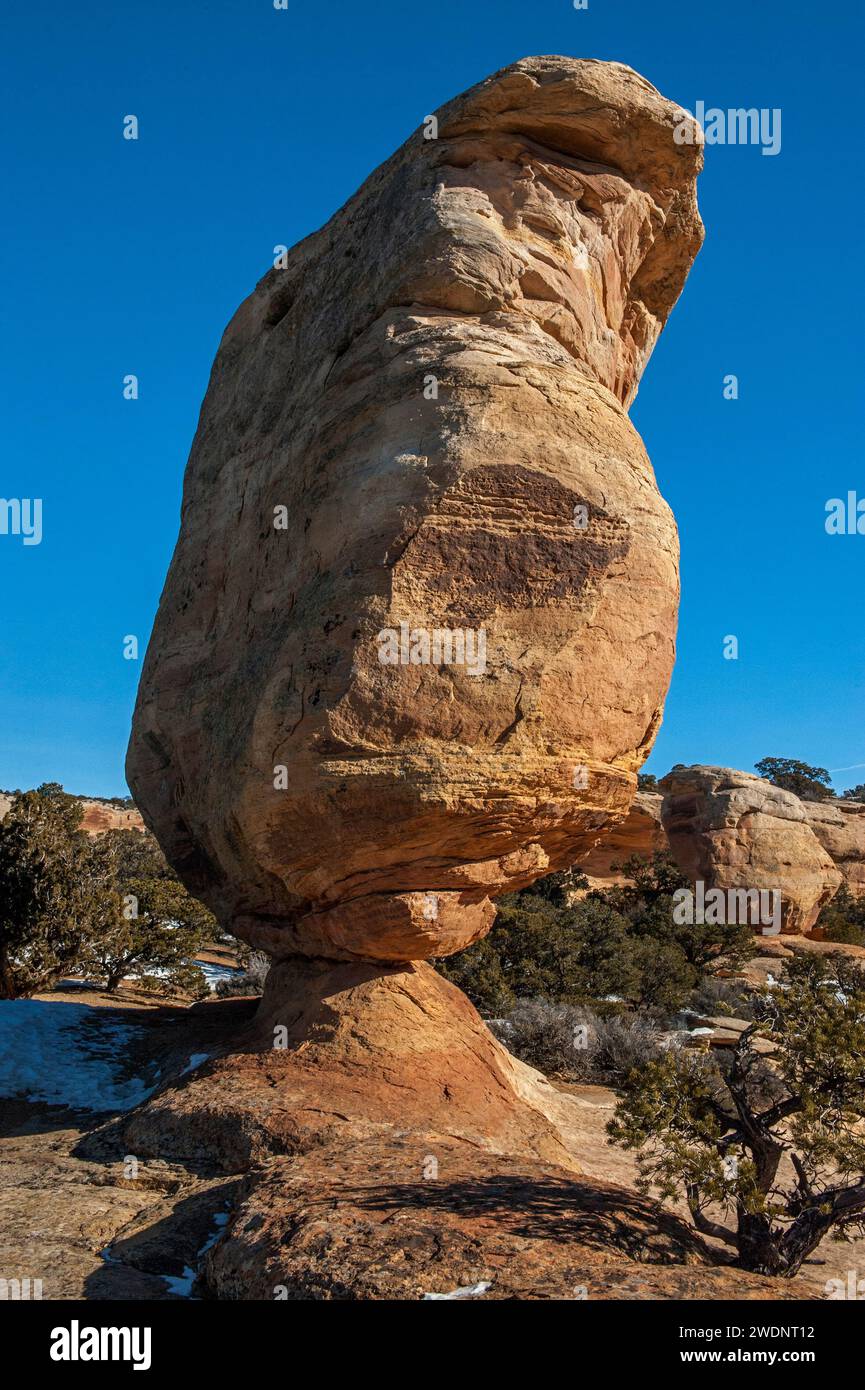 Miracle Rock, noto anche come Potato Rock, è la roccia più grande del mondo "del suo tipo", a Glade Park, Colorado. Foto Stock