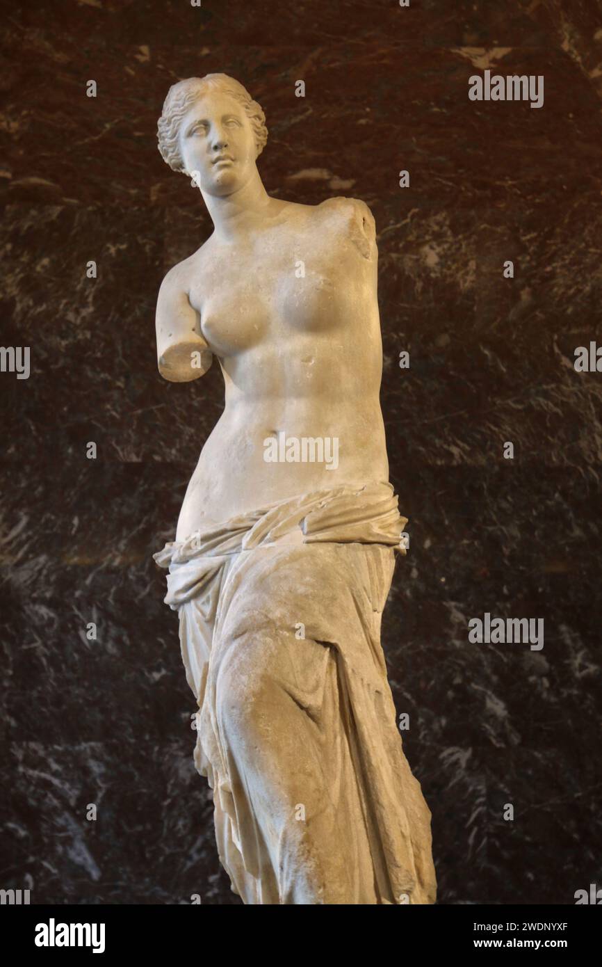 Venere di Milo al Louvre. Parigi, Francia Foto Stock