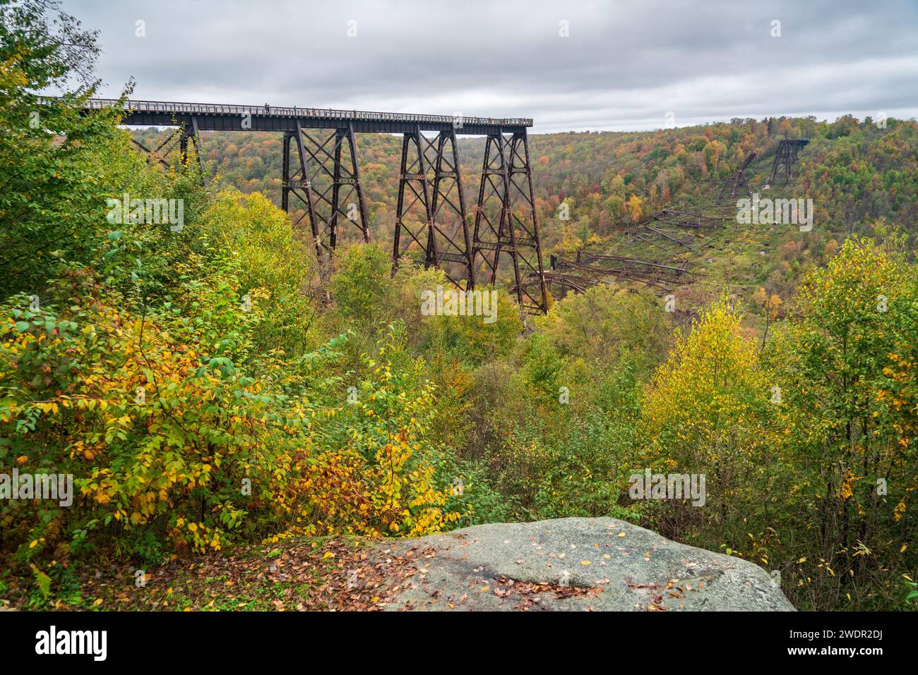 Il Kinzua Bridge State Park in Pennsylvania Foto Stock